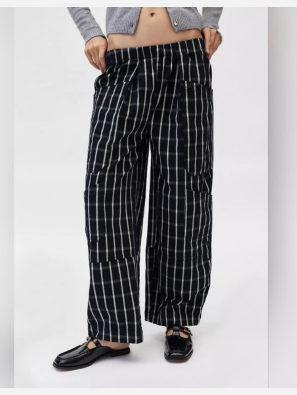 BDG Charlie Gingham Low-Rise Wide-Leg Pant XXL - Picture 3 of 6